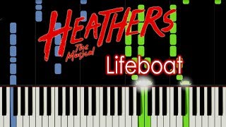 Video thumbnail of "Heathers - Lifeboat Piano Tutorial by elcyberguy"