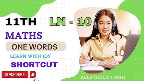11th Maths chapter 10 one word shortcut tamil//@musictamilchannel2492 #keepquiet #math