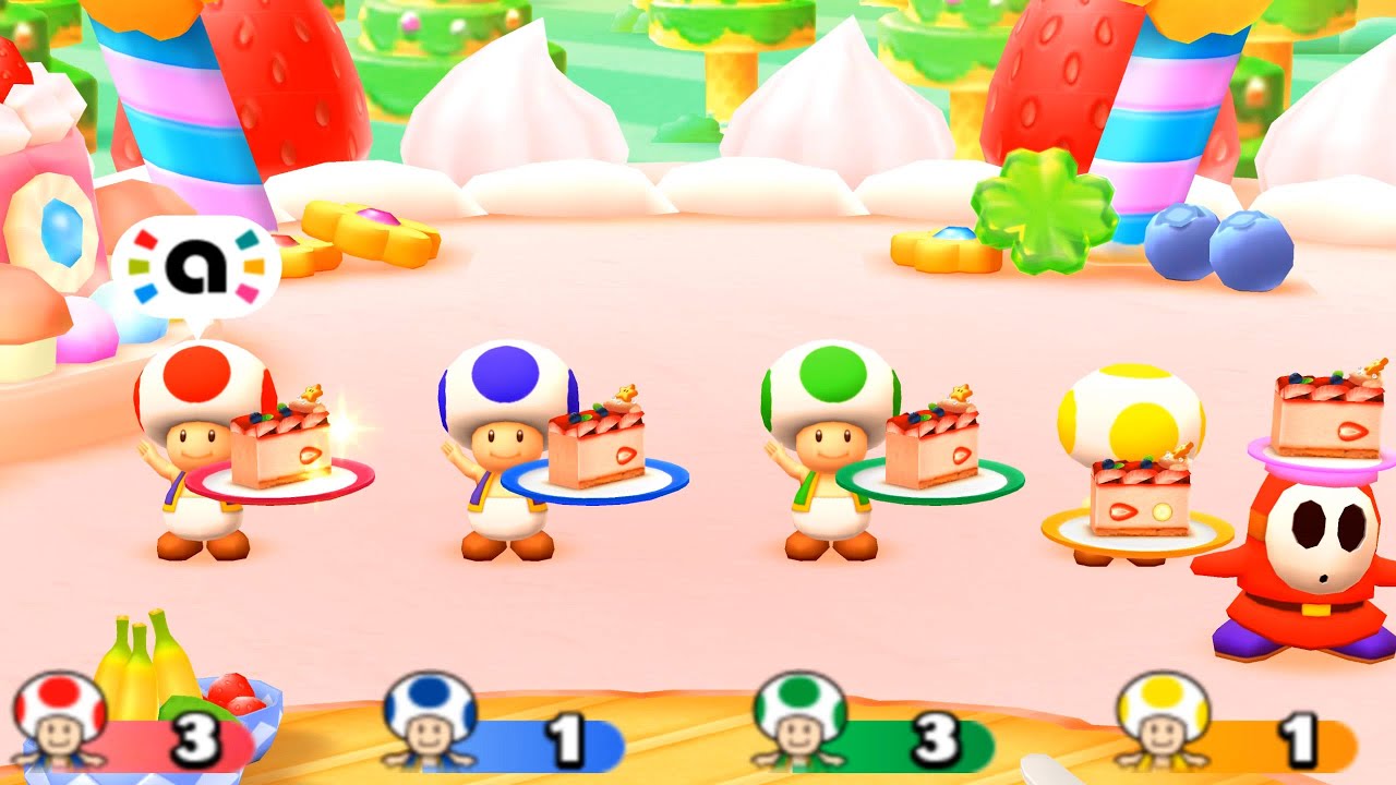 Mario Party Star Rush Toad Scramble - Toad Vs Mario Vs Peach Vs Rosalina