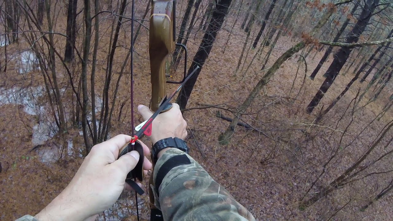 Deer Hunting with the recurve bow, one gives me a shot YouTube