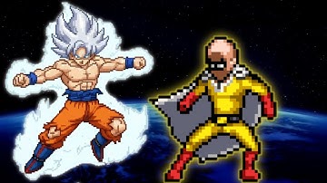 Son Goku DBS V7 TP OP(All Form) VS Accurate Saitama Serious Mode OP in Jump Force Mugen