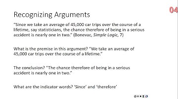 Critical Thinking Lecture: Recognizing Arguments