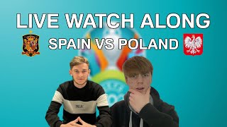 SPAIN VS POLAND - LIVE WATCH ALONG - EURO 2020 STICKER GIVEAWAY!
