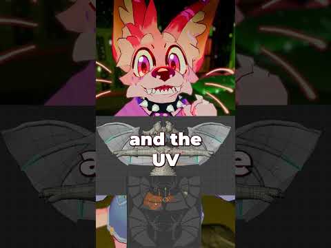 SELECT UV MAP AND MODEL together~~~ BLENDER #vrchatfbt  #furry #vrchatavatar