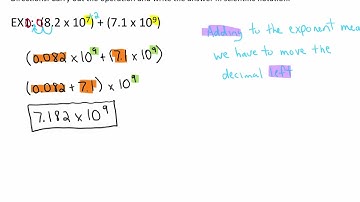 Scientific Notation - Adding and Subtracting