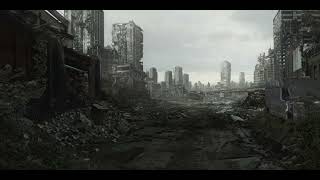 Destroyed Cityscape Distant Future | ASMR Dark Ambience | 2h