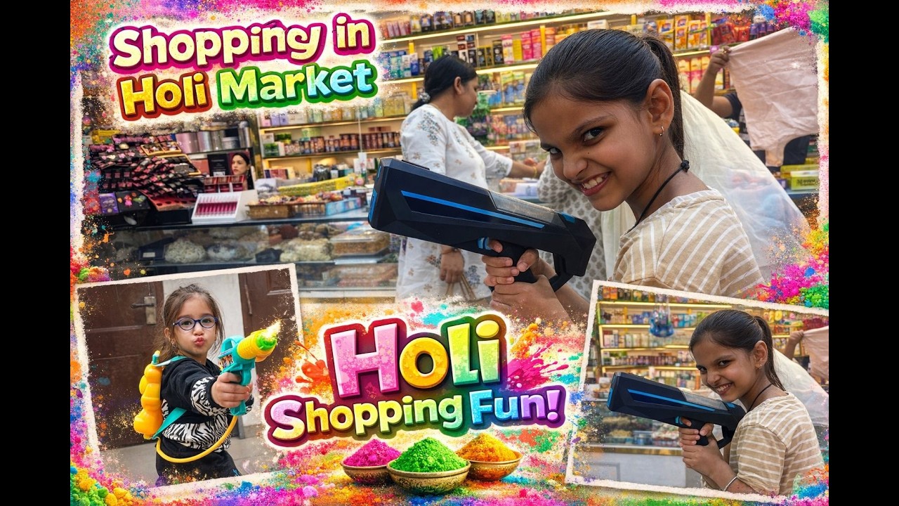 Holi Shopping 2026 | Full Family Masti in the Market 🌈🛍️#trending