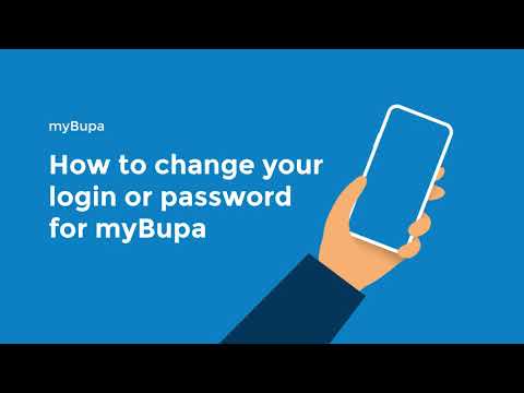 How to change your myBupa login ID or password