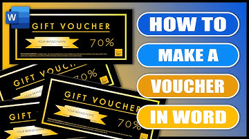 How to Make a VOUCHER in WORD | Create a Gift Voucher