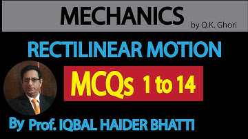 Ch# 8 Rectilinear Motion | (MCQ