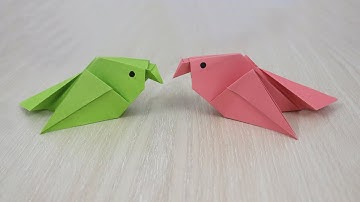 How to Make Cute Origami Bird - Paper Bird Making Step by Step