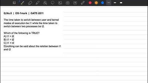 GATE 2011 Solved Questions | OS |  Context Switching