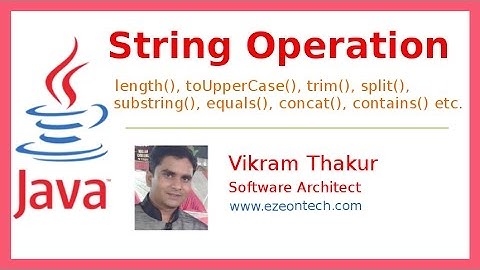 11 - String-Operations - Java Training By eZeon