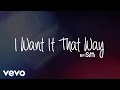 Sitti  i want it that way  lyric