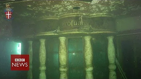 Costa Concordia underwater footage - BBC News