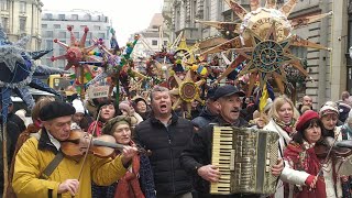 Львів 2023: хода звіздарів у Львові на Різдво 8 січня 2023 р. Lviv Christmas 2023