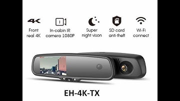 GERMID EH-4K TX rearview mirror DVR introduction and installation