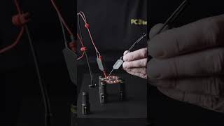 Multimeter measurement with PCBite SQ10 probes