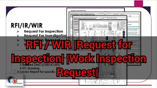 RFI / WIR |Request for Inspection| |Work Inspection Request| #aramco