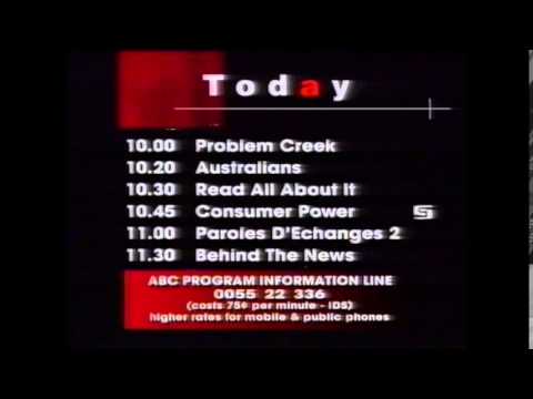 ABC TV - Morning Programme Schedule (Late 1995)