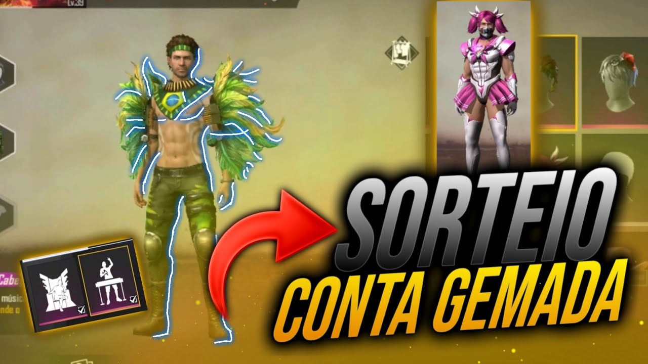 SORTEIO DE CONTA GEMADA DE FREE FIRE! - YouTube