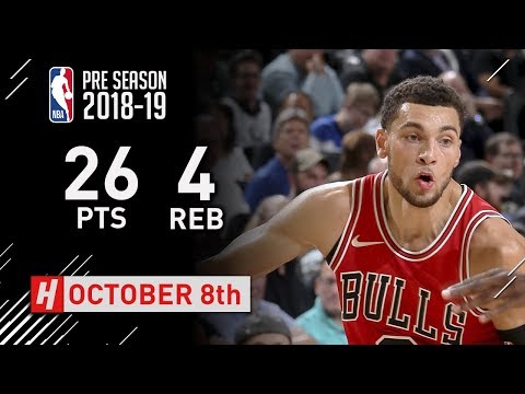 Zach LaVine Full Highlights Bulls vs Hornets - 2018.10.08 - 26 Pts, 4 Rebounds!