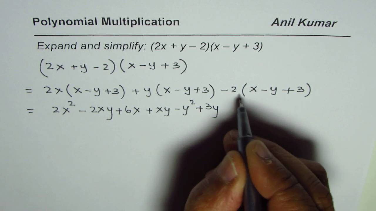 How To Multiply Two Trinomials And Simplify Polynomial YouTube