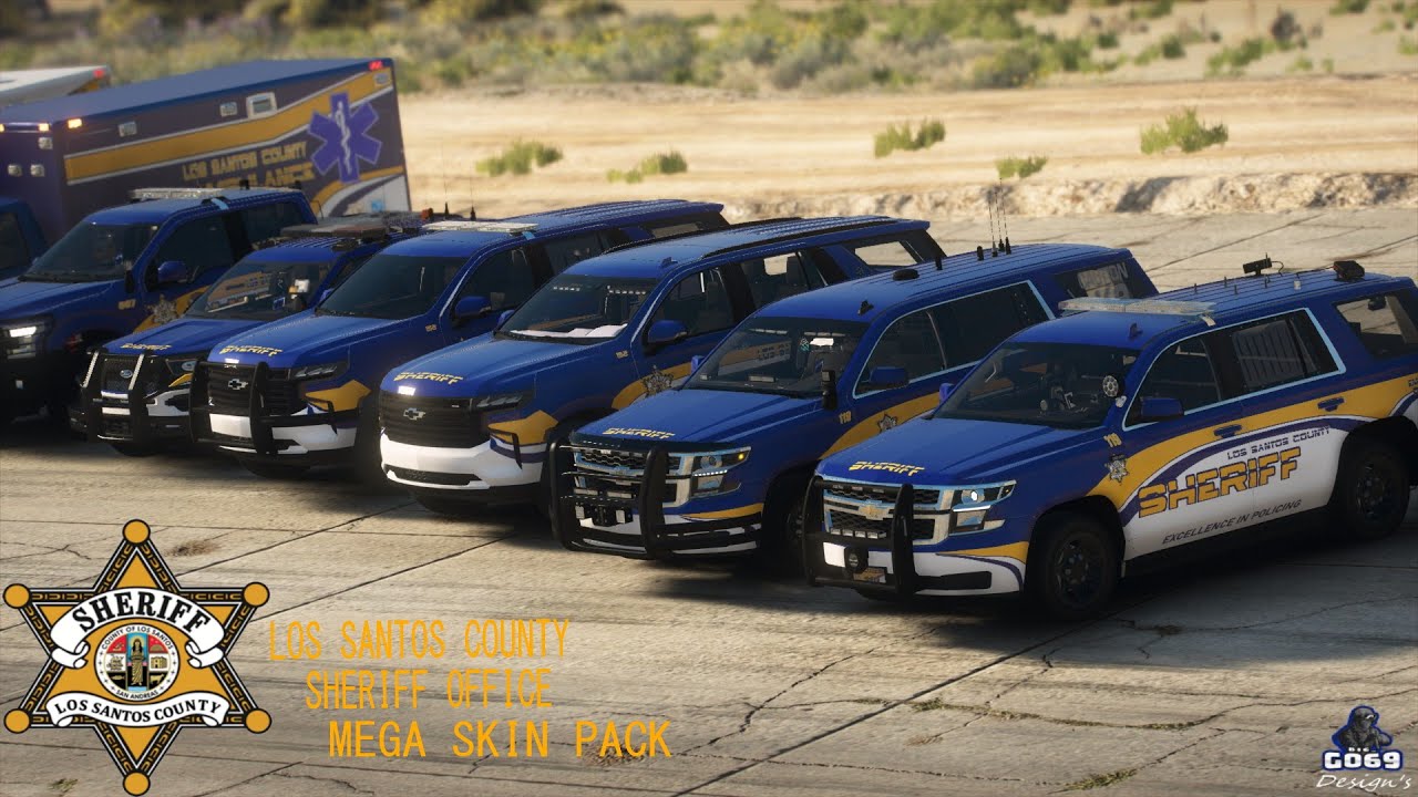 Los Santos County Sheriff Mega Skin Pack - YouTube