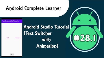 Android Studio Tutorial {Text Switcher with Animation} #28.1