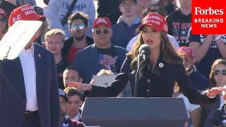 Kristi Noem Speaks At Ohio Trump Rally, Then Trump Says, 'You're Not Allowed To Say She's Beautiful'