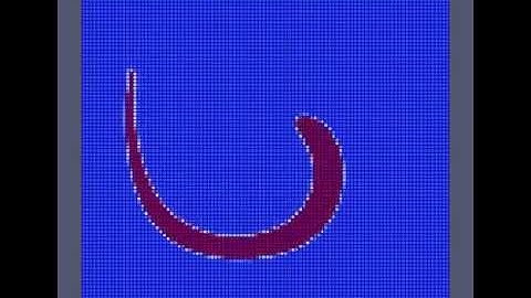 isoAdvector test case: Disk smeared by vortical flow
