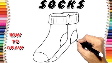How to draw Socks easy drawing