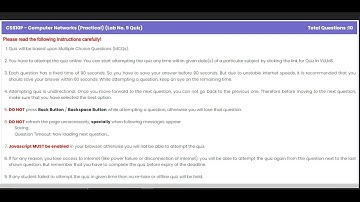 CS610P Lab Quiz 9 || CS610P - Computer Networks Practical || Fall 2024