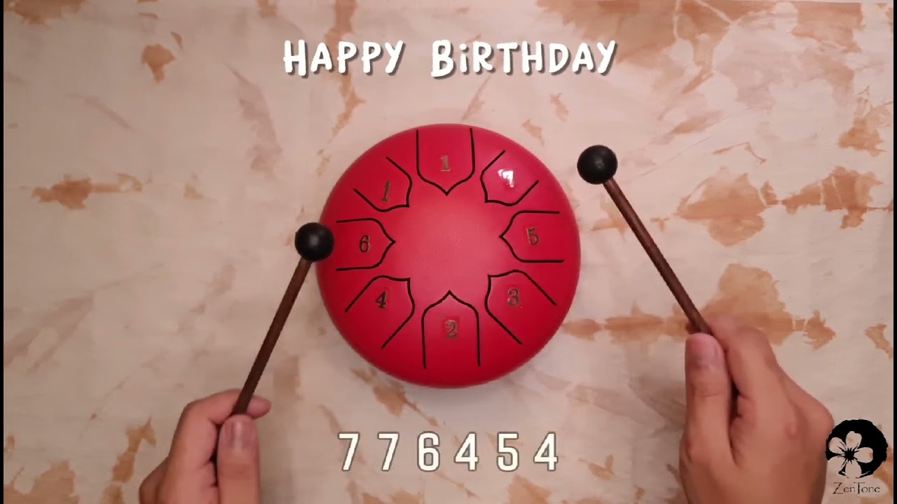 Happy Birthday - Steel Tongue Drum Music: 6-Inch 8-Note