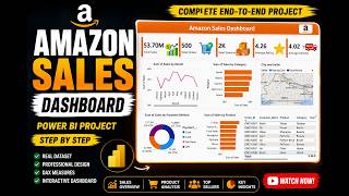 Amazon Sales Dashboard in Power BI | Complete End-to-End Project | Beginner to Advanced