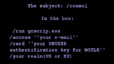 wow free authentification keygen generator for WOTLK