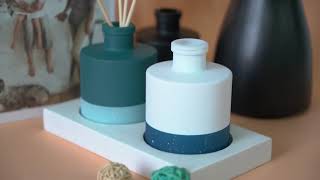 HAODEXIN Glass Diffuser Bottles Empty Refillable Exquisite for DIY Reed Diffuser Sticks