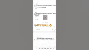 Icse class 10 Maths Pre Board St. Therese