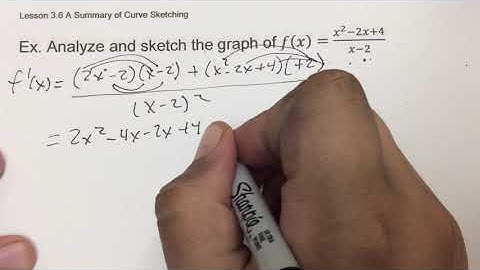 Calculus Lesson 3.6 A Summary of Curve Sketching Part 1