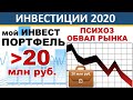 №37 Инвестиционный портфель. Обвал рынков! Второе дно. Акции. ETF. ИИС. Нефть. Доллар.  Инвестиции.