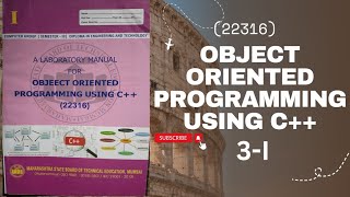 Object Oriented Programming C++❘ solved manual | manual answer | I scheme msbte oop 22316