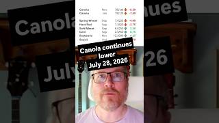 Closing market update: Canola continues lower | July 28, 2026