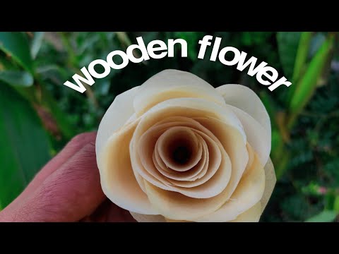 How to make beautiful wooden rose flower very easy|The Q