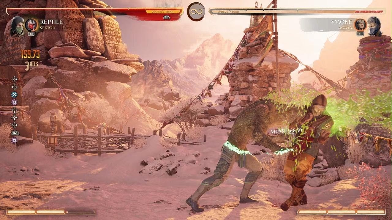 MK1 Reptile 50% Combo - YouTube