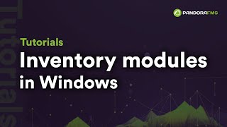 Inventory modules in Windows | Pandora FMS