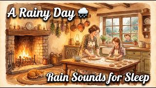 Ghibli ASMR 🌧️ Rainy Day with Mom • Rain Sounds for Sleep & Cozy Family Cooking