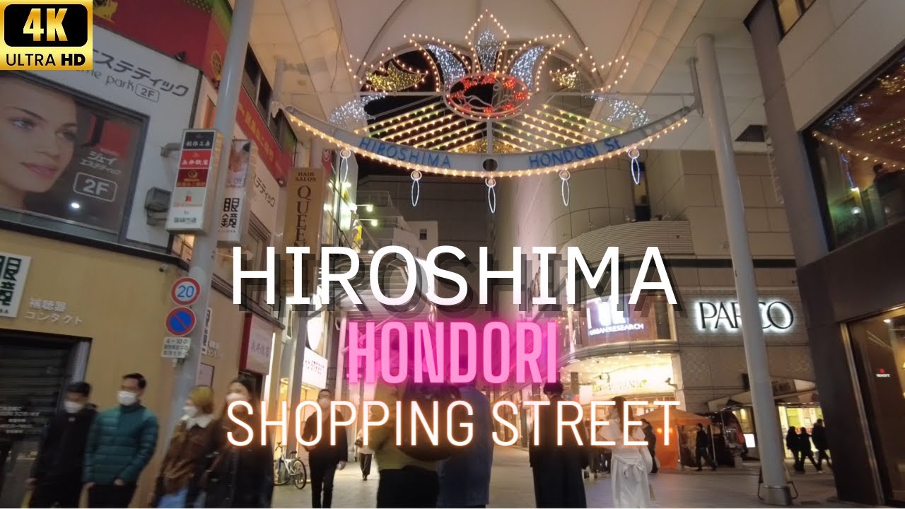 [4K] Japan Walk Tour | Hiroshima Hondori Shopping Street