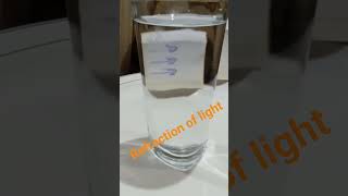 Refraction of light
