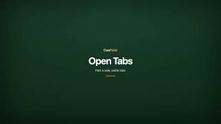 Park a Sale, Settle Later — CuePoint Open Tabs