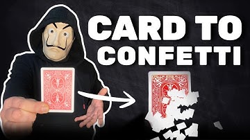 Card to Confetti 🪄 Magic Trick Tutorial #tricks #magic #magictricks #tutorial
